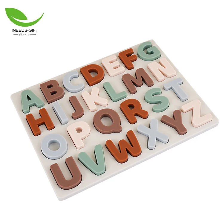 Mainan Teka-teki Silikon Huruf Alphabet
