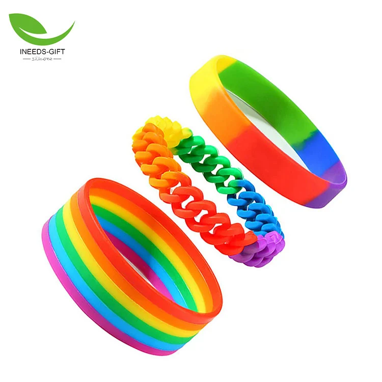 Gelang Silikon Twist Pelangi